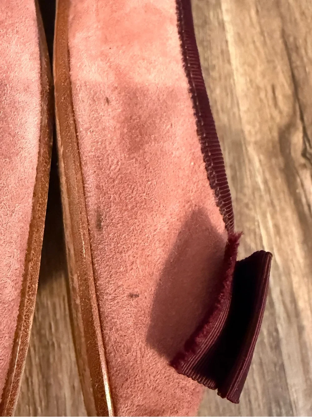 Kate Spade Shoes Womens Sz 8.5M Fontana Pink Mauve Suede Ballet Flats Bow Preppy